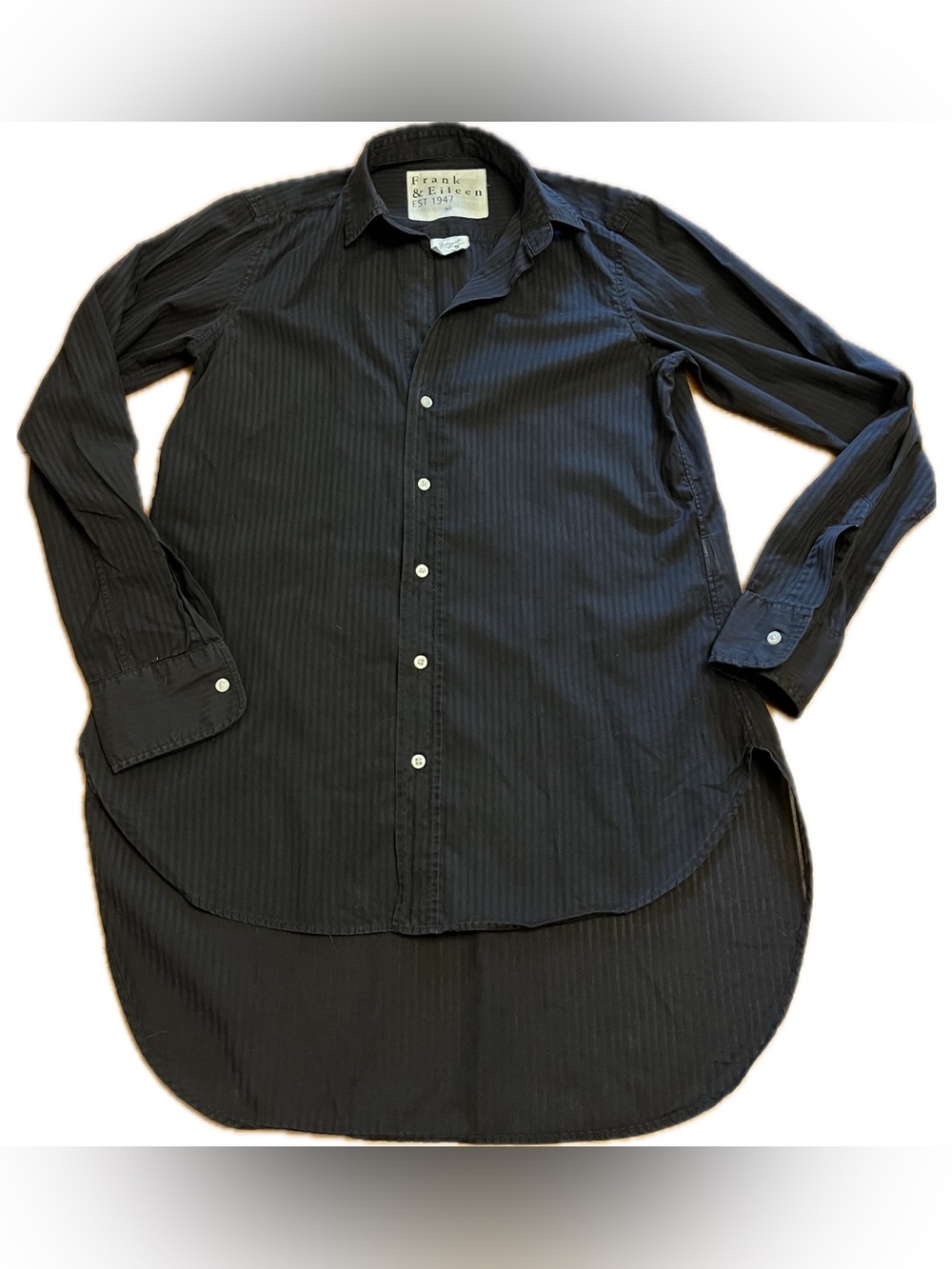 Frank & Eileen Black Stripes Grayson Button Down Shirt XS